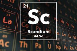 Periodic table of the elements – 21 – Scandium