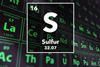 Periodic table of the elements – 16 – Sulfur