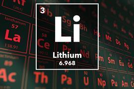 Periodic table of the elements – 3 – Lithium