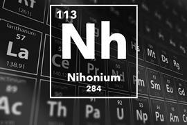 Periodic table of the elements – 113 – Nihonium