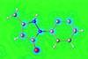 Image shows molecule analysis using a single-crystal x-ray diffractometer