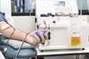 A photo of someone donating blood plasma