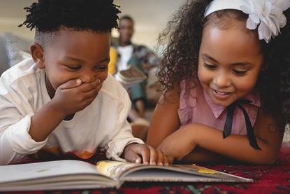 An image showing children reading