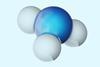 An image showing a space-filling molecular model of ammonia