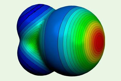 An image showing the molecular electrostatic potential