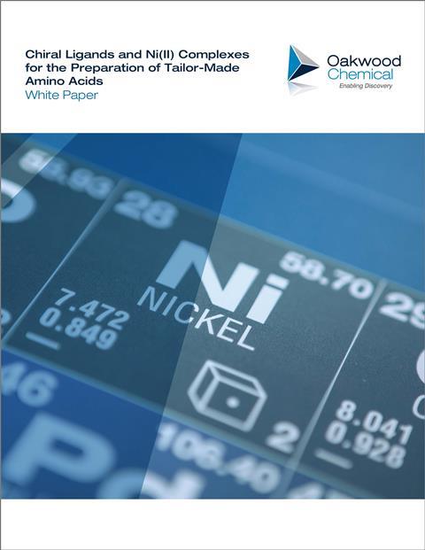 Chiral Ligands and Nii Complexes for the Preparation of Tailor-Made Amino Acids cover update