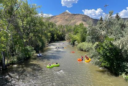 Tubing Clear Creek in Golden, Colorado