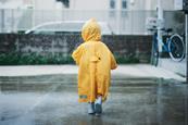 Child in rainproof coat