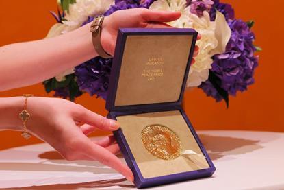 Nobel medal for auction